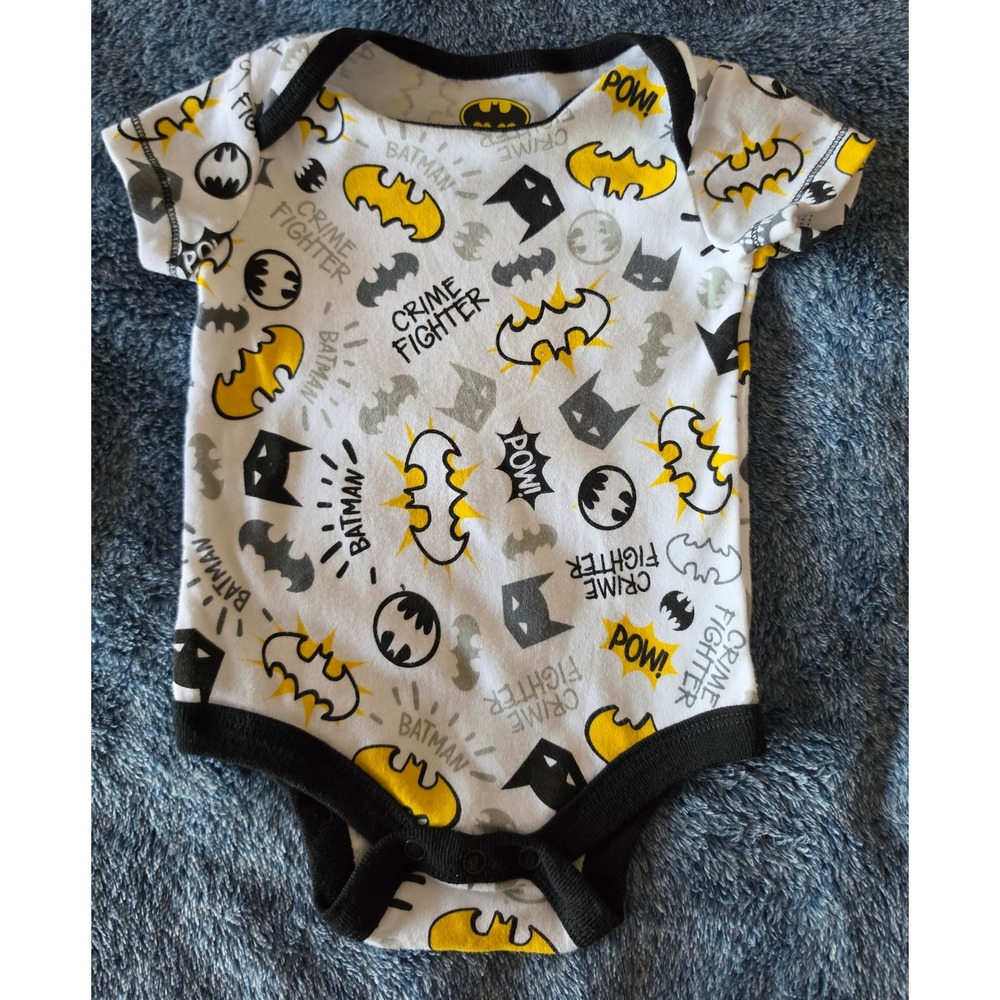 Batman Infant Baby Boy Bodysuit 3-6 Months Crime Fighter DC Comics One Piece